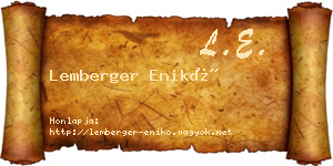 Lemberger Enikő névjegykártya